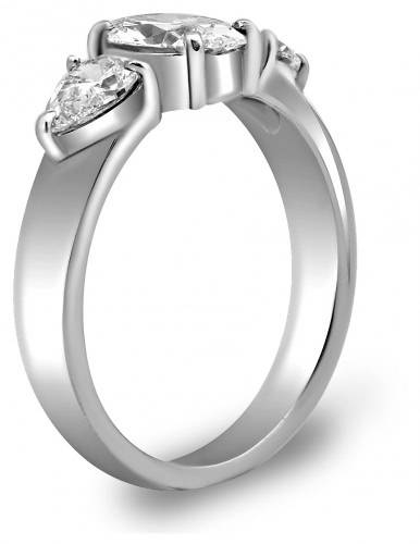 Помолвочное кольцо из платины с бриллиантами 16.25