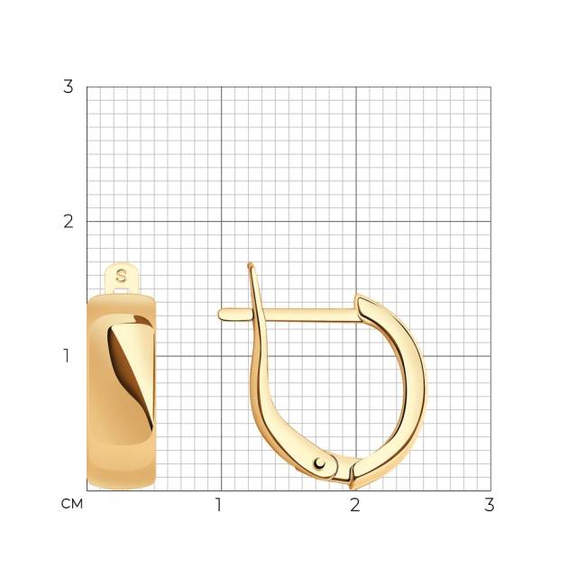 Серьги из красного золота (043212)