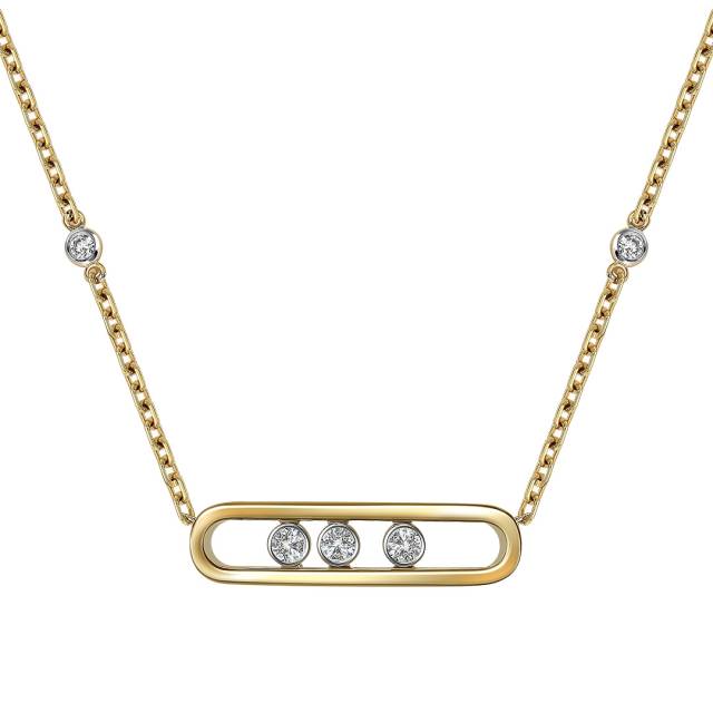 Колье из жёлтого золота с бриллиантами (061623)