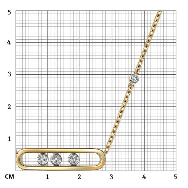 Колье из жёлтого золота с бриллиантами (061623)