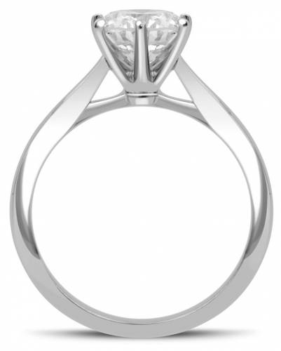 Помолвочное  кольцо из белого золота с бриллиантом 17.5