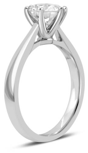 Помолвочное  кольцо из белого золота с бриллиантом 17.5