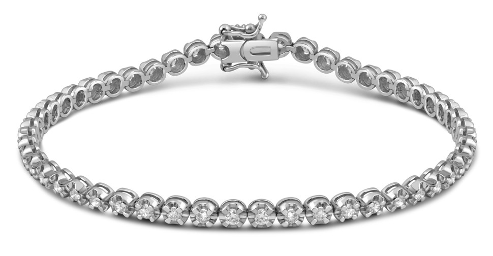 Браслет из белого золота с бриллиантами (038151)