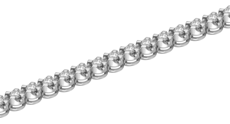 Браслет из белого золота с бриллиантами (038151)