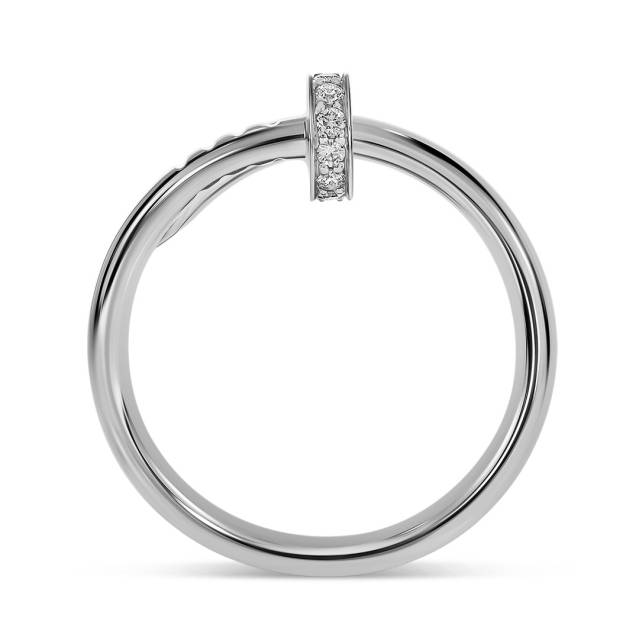 Кольцо из белого золота с бриллиантами (053835)