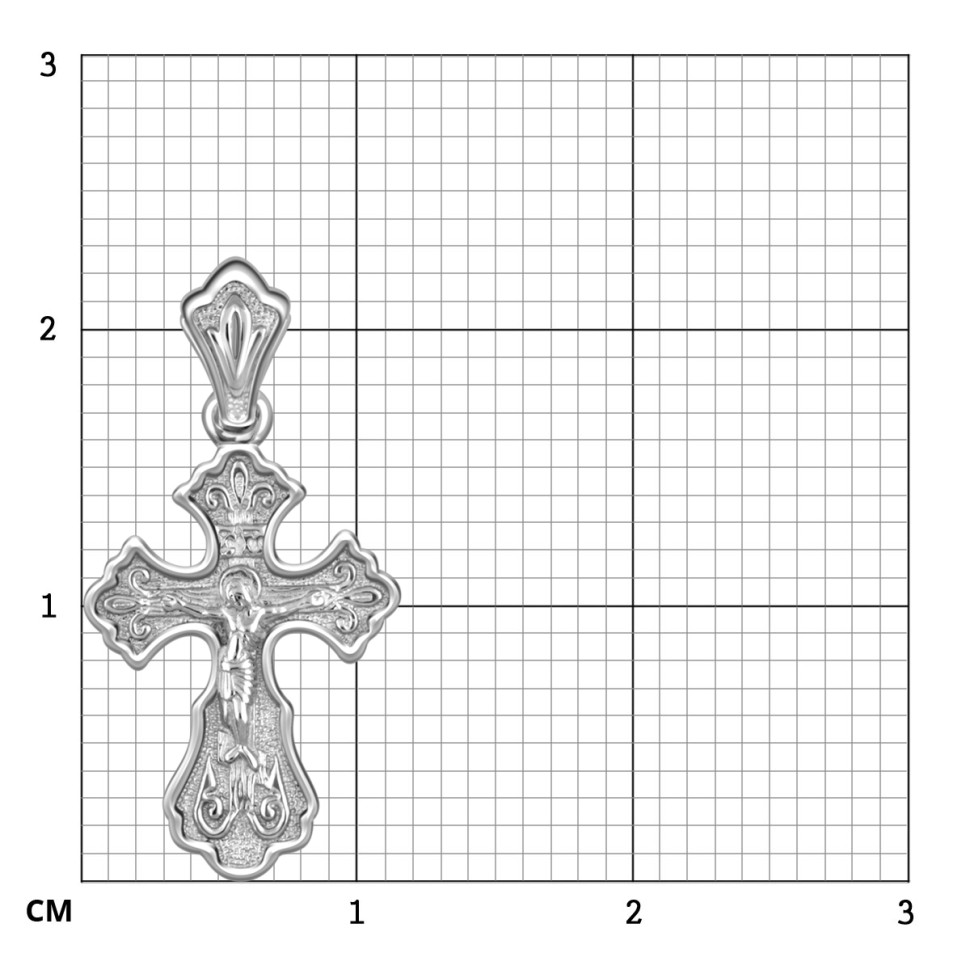 Кулон крест из платины (054301)