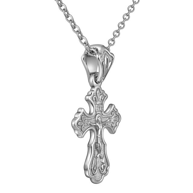 Кулон крест из платины (054301)