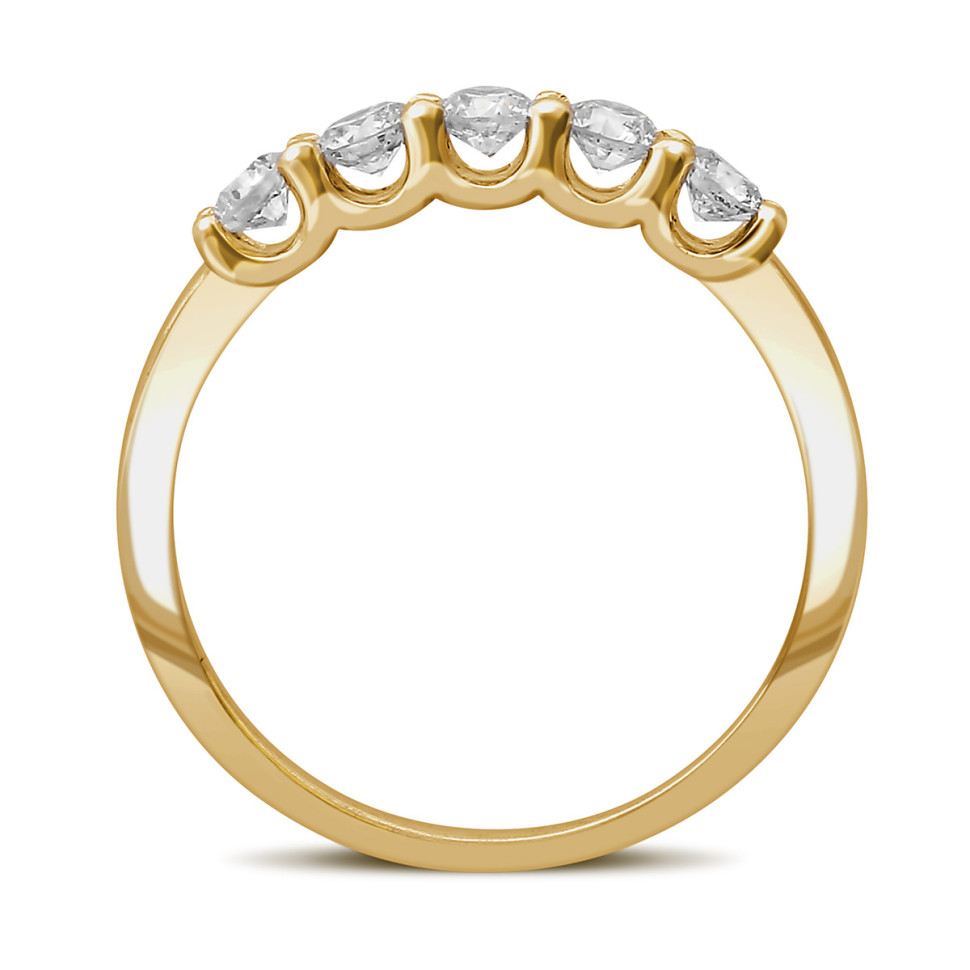 Кольцо из жёлтого золота с бриллиантами (054314)