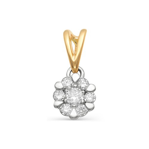 Подвеска из комбинированного золота с бриллиантами (031410)