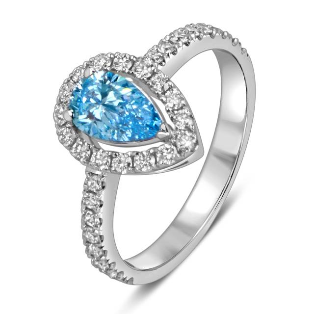 Кольцо из белого золота с бриллиантами (060188)