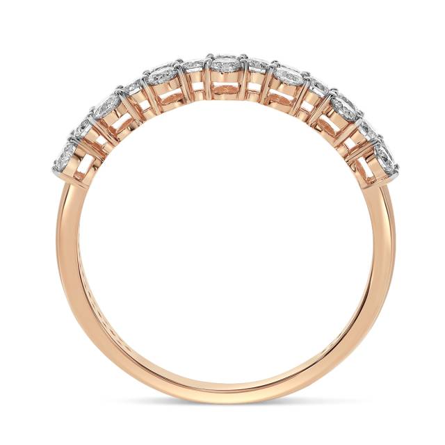 Кольцо из красного золота с бриллиантами (060149)