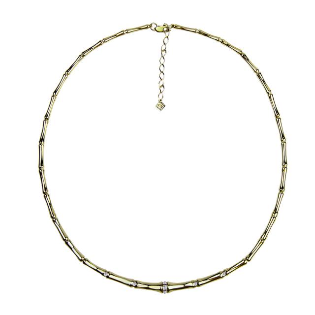 Колье из жёлтого золота с бриллиантами (058873)