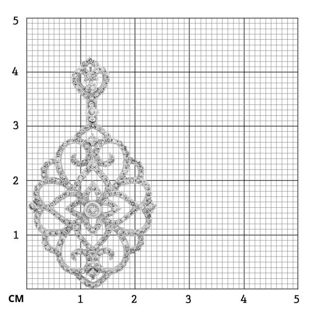 Кулон из белого золота с бриллиантами (046532)