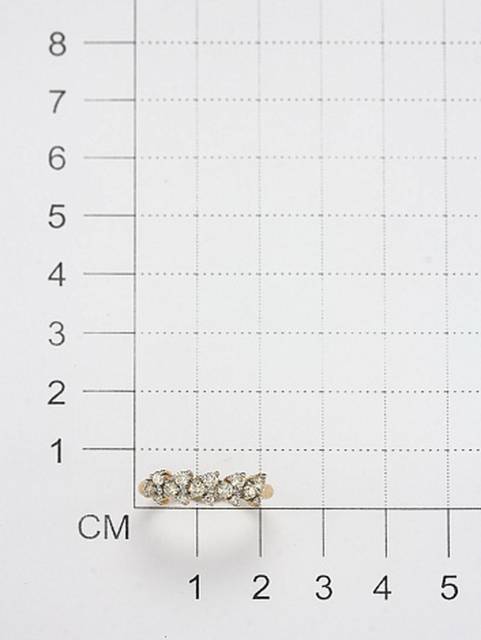 Кольцо из красного золота с бриллиантами (053644)
