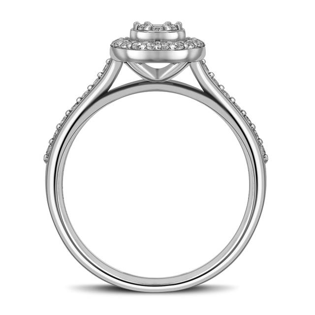 Кольцо из белого золота с бриллиантами (057683)