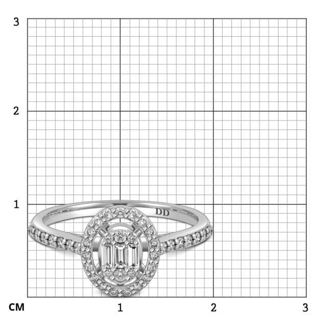Кольцо из белого золота с бриллиантами (057683)