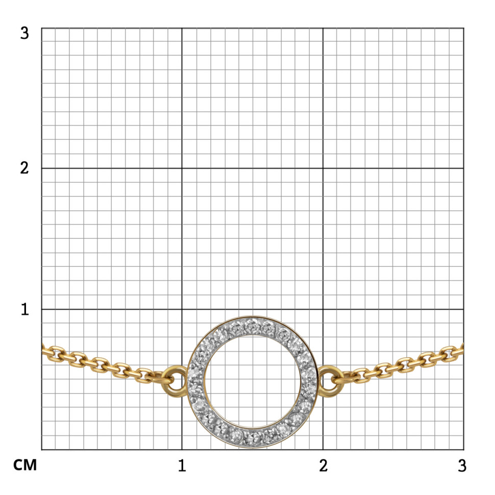 Браслет из жёлтого золота с бриллиантами (048498)