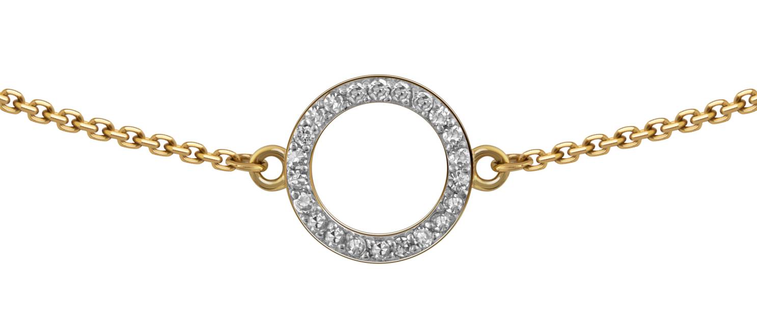 Браслет из жёлтого золота с бриллиантами (048498)