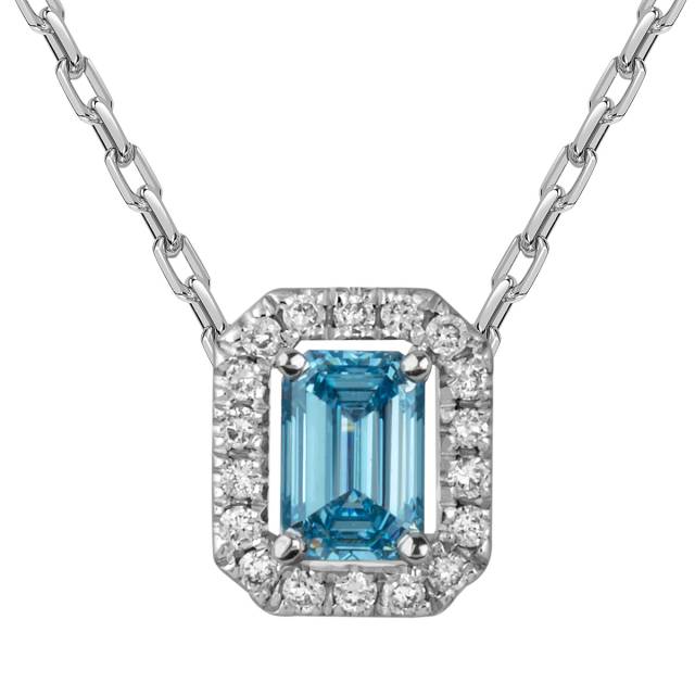 Колье из белого золота с бриллиантами (060201)