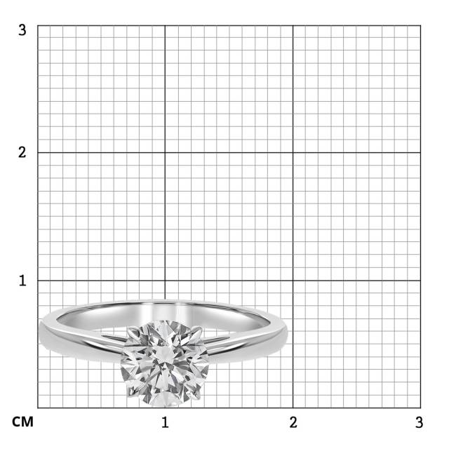 Помолвочное кольцо из белого золота с бриллиантом (060537)