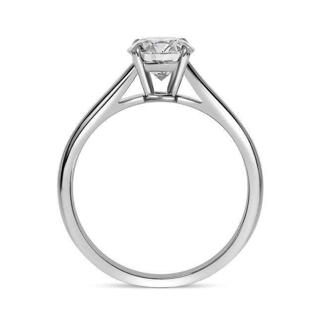 Помолвочное кольцо из белого золота с бриллиантом (060537)