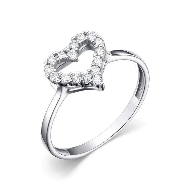 Кольцо из белого золота с бриллиантами  (060491)