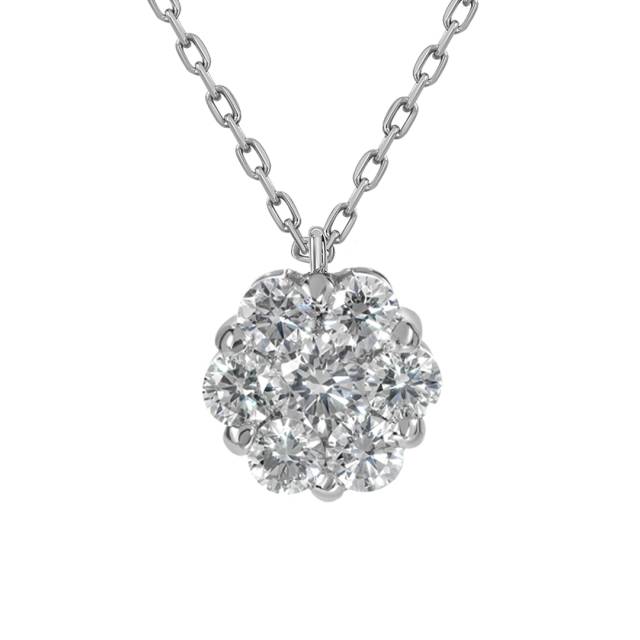 Колье из белого золота с бриллиантами (059200)