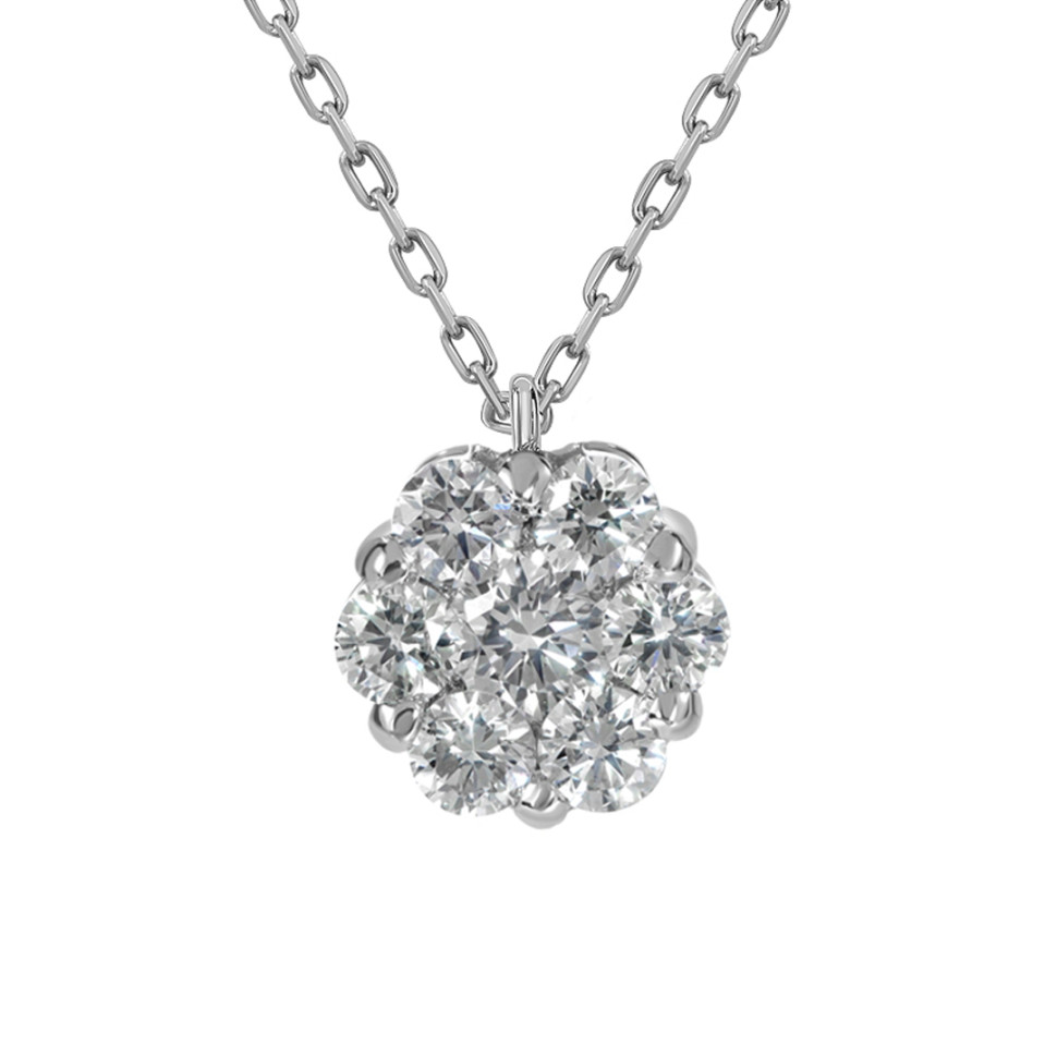 Колье из белого золота с бриллиантами (059200)