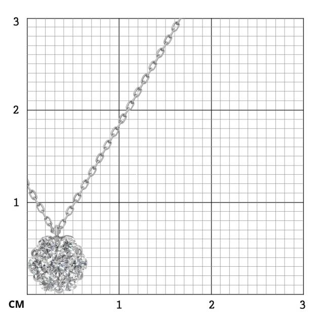 Колье из белого золота с бриллиантами (059200)