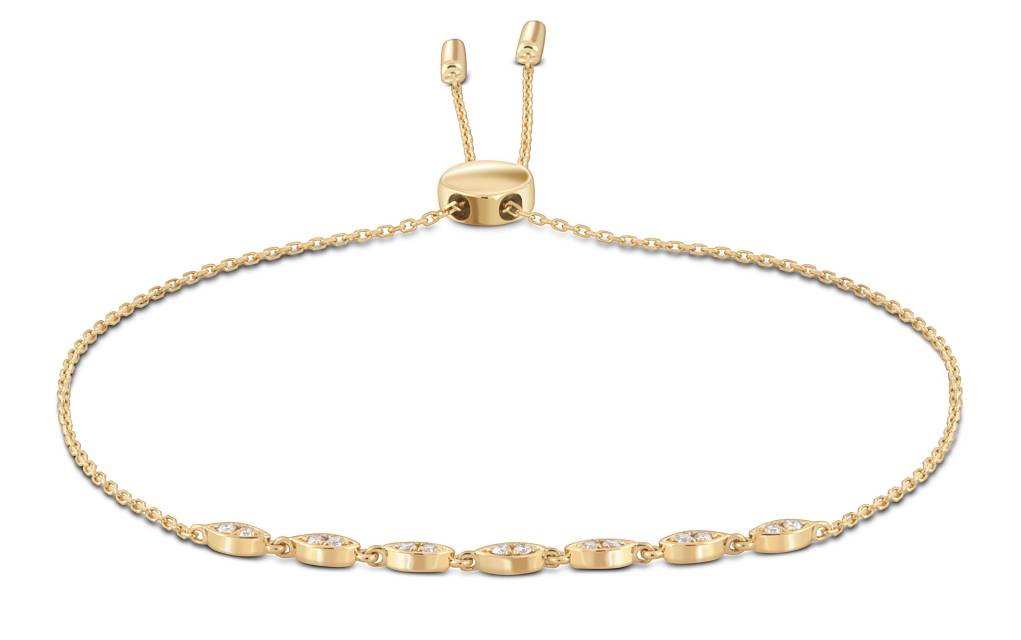 Браслет из жёлтого золота с бриллиантами (048480)