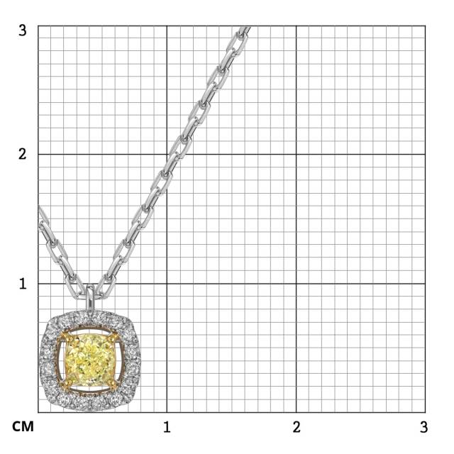 Колье из белого золота с бриллиантами (062833)