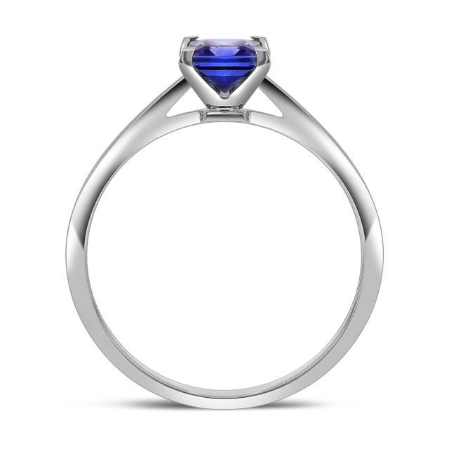 Помолвочное кольцо из белого золота с танзанитом (060131)