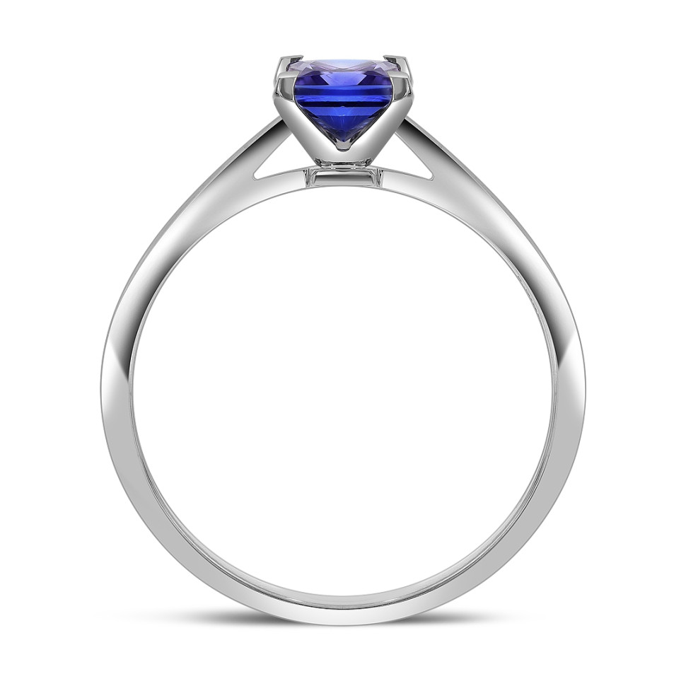 Помолвочное кольцо из белого золота с танзанитом (060131)