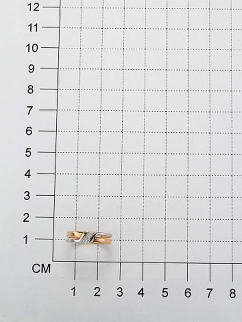 Кольцо из красного золота с бриллиантами (048758)