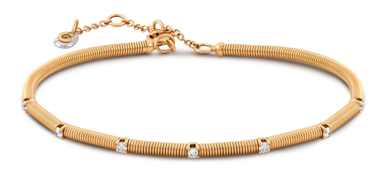 Браслет из красного золота с бриллиантами "Crivelli" (048928)