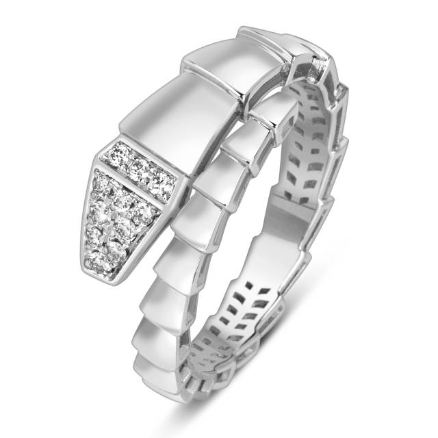 Кольцо из белого золота с бриллиантами (060961)