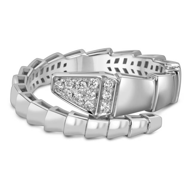 Кольцо из белого золота с бриллиантами (060961)