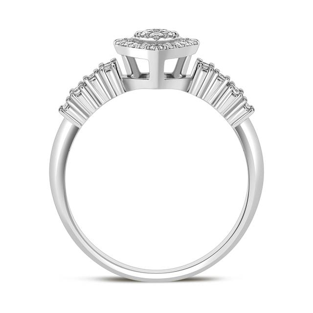 Кольцо из белого золота с бриллиантами (051933)