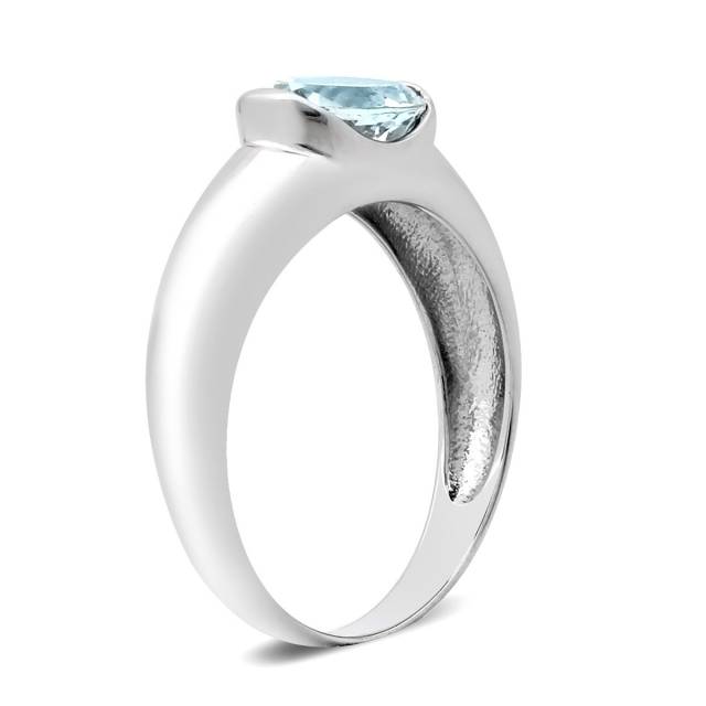 Кольцо из белого золота с топазом (028577)