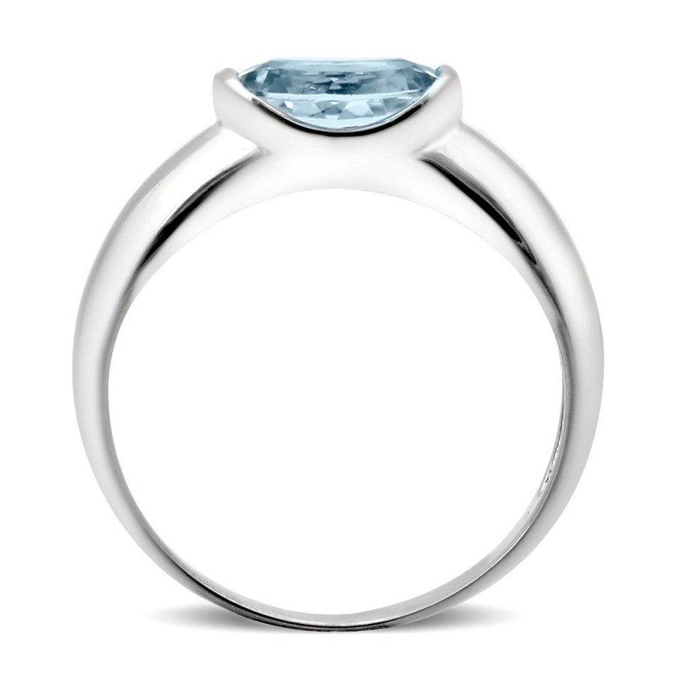 Кольцо из белого золота с топазом (028577)