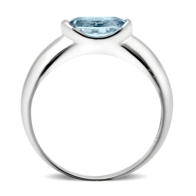 Кольцо из белого золота с топазом (028577)