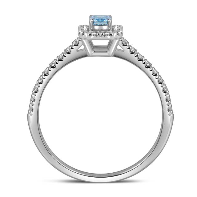 Помолвочное кольцо из белого золота с бриллиантами (060199)