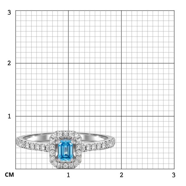Помолвочное кольцо из белого золота с бриллиантами (060199)