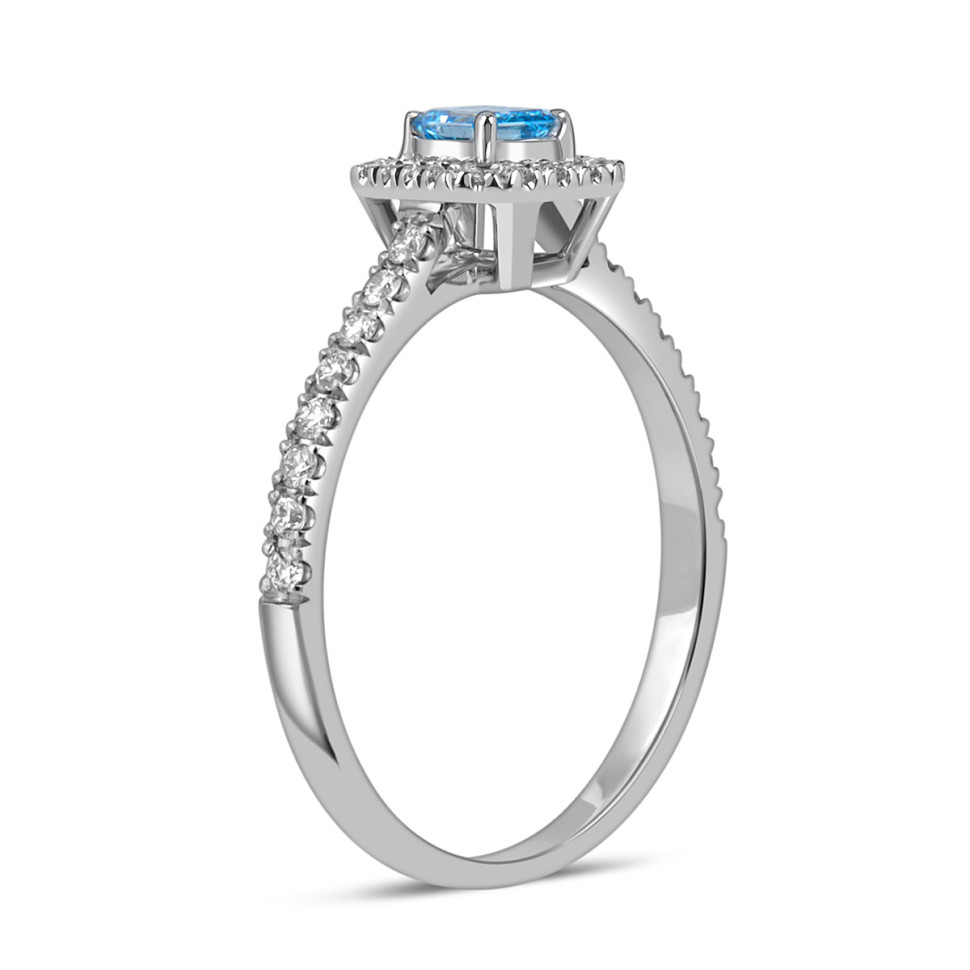 Помолвочное кольцо из белого золота с бриллиантами (060199)