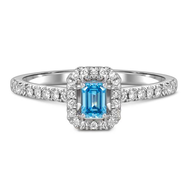 Помолвочное кольцо из белого золота с бриллиантами (060199)