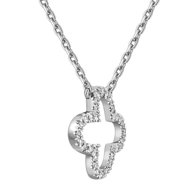 Колье из белого золота с бриллиантами (050794)