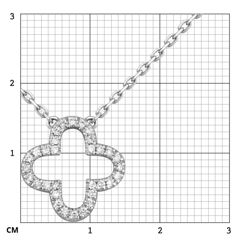 Колье из белого золота с бриллиантами (050794)