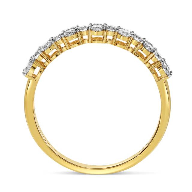 Кольцо из жёлтого золота с бриллиантами (060439)