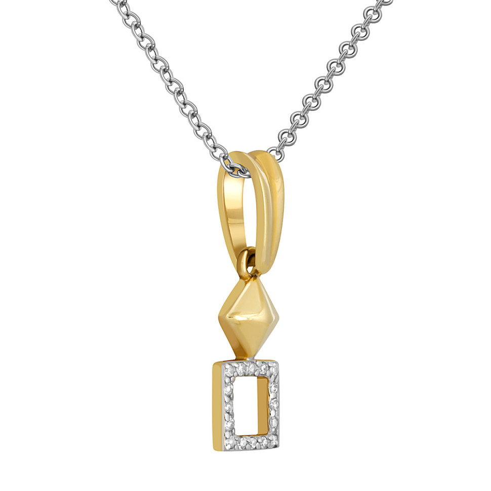 Кулон из жёлтого золота с бриллиантами (046328)