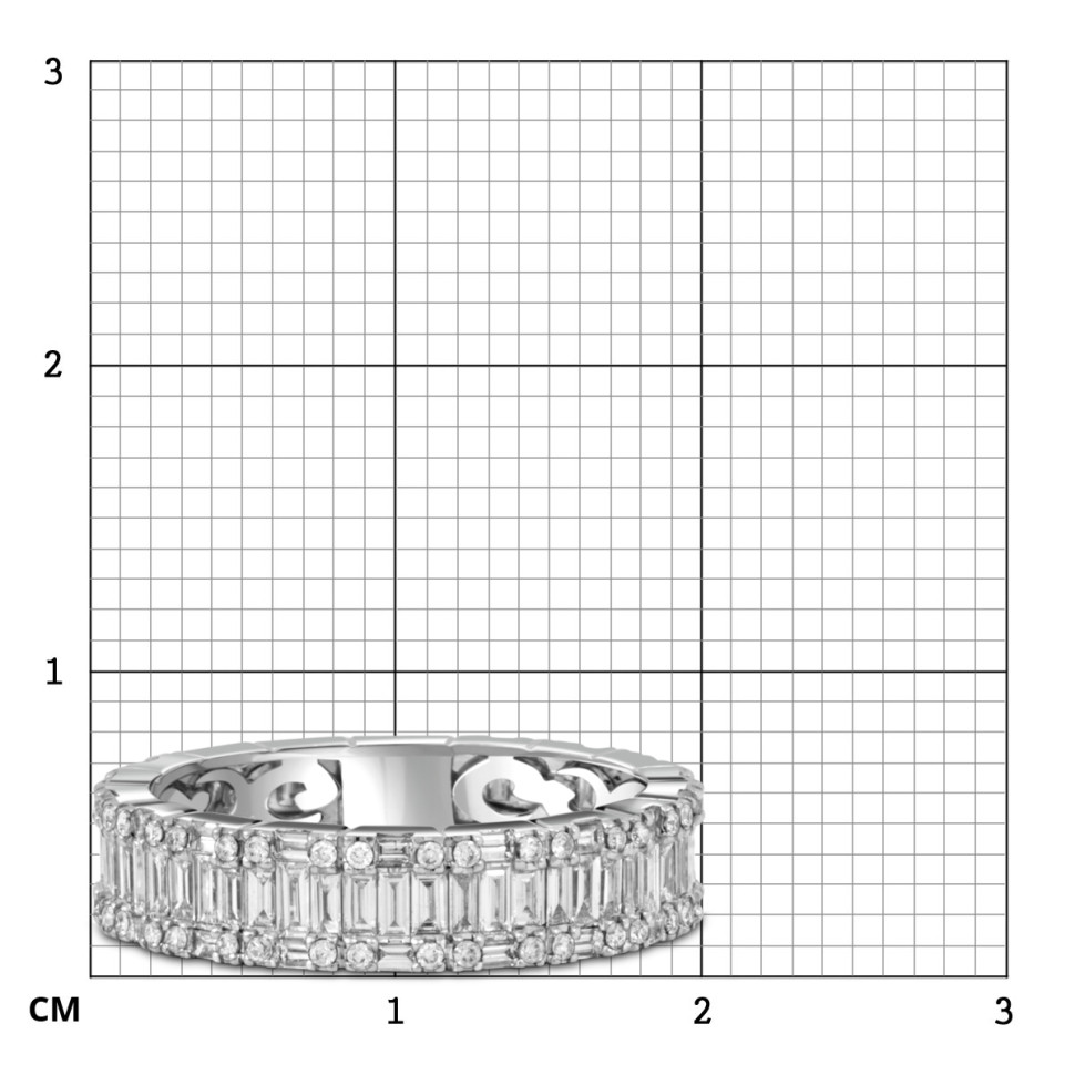 Кольцо из белого золота с бриллиантами 